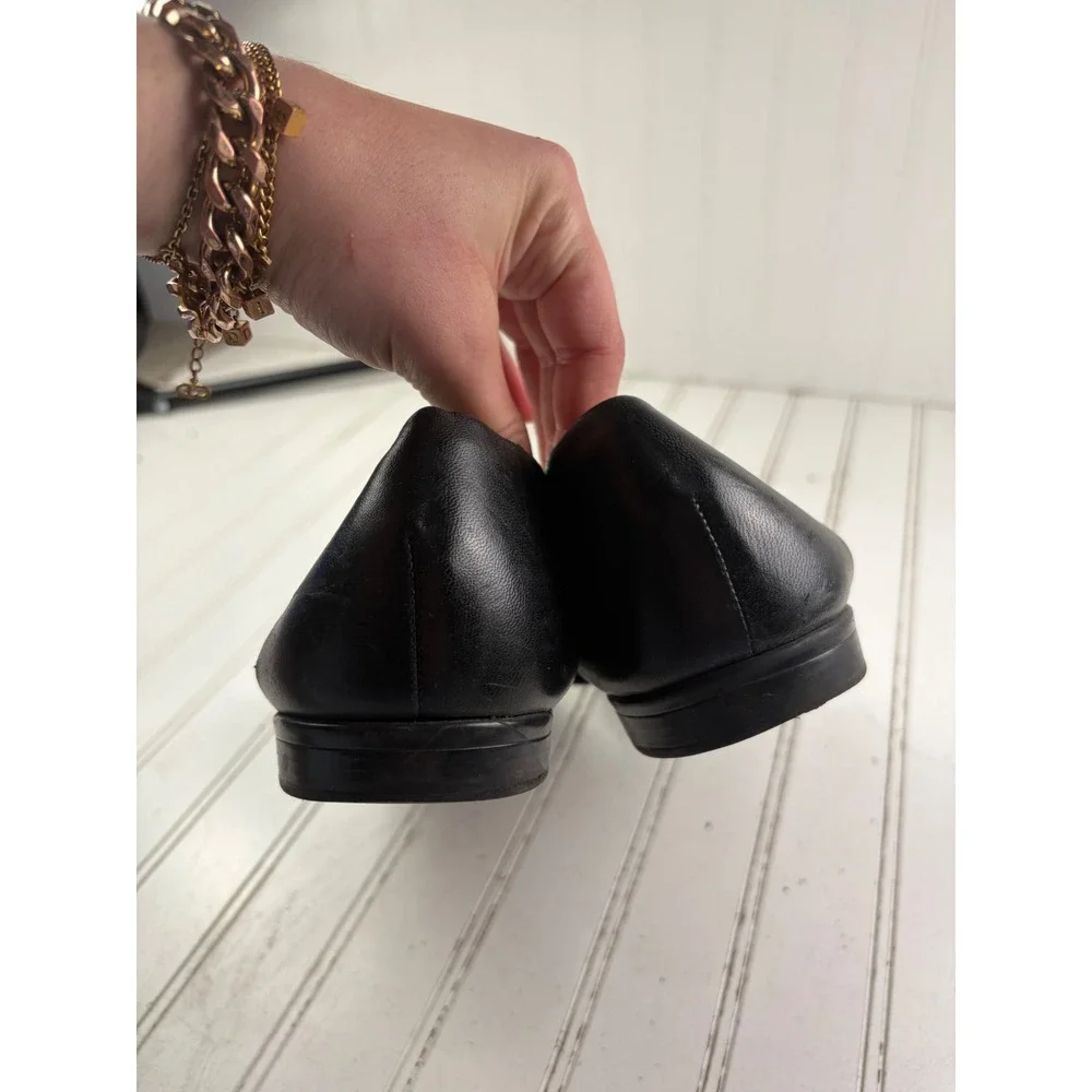 Trotters Vintage Y2K Black Leather Pointed Toe Loafers Flats Women's Size 13M
